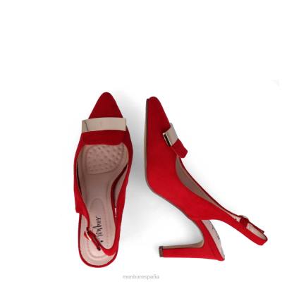 Menbur mujer anzano 204L226 zapato casual elegante rojo