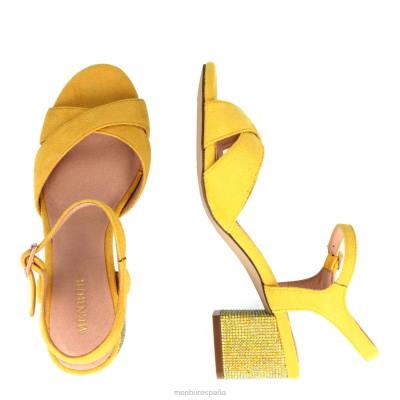 Menbur mujer aprical 204L369 zapato casual elegante amarillo