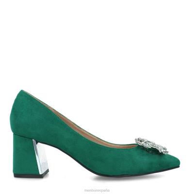 Menbur mujer badolo 204L3355 zapato casual elegante verde