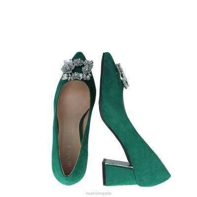 Menbur mujer badolo 204L3355 zapato casual elegante verde