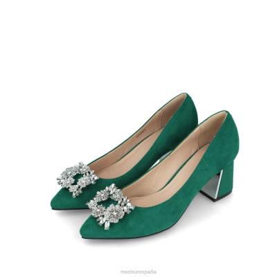 Menbur mujer badolo 204L3355 zapato casual elegante verde