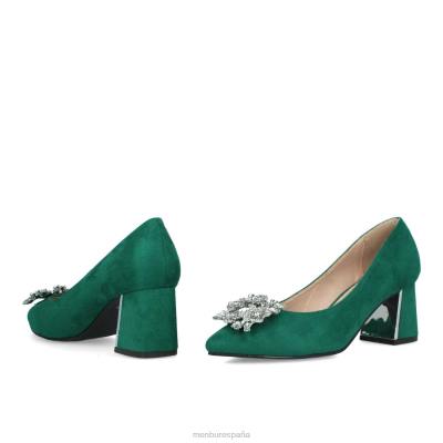 Menbur mujer badolo 204L3355 zapato casual elegante verde