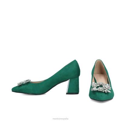 Menbur mujer badolo 204L3355 zapato casual elegante verde