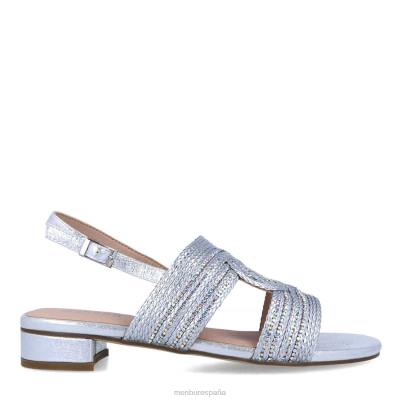 Menbur mujer basiliano 204L3437 zapato casual elegante plata