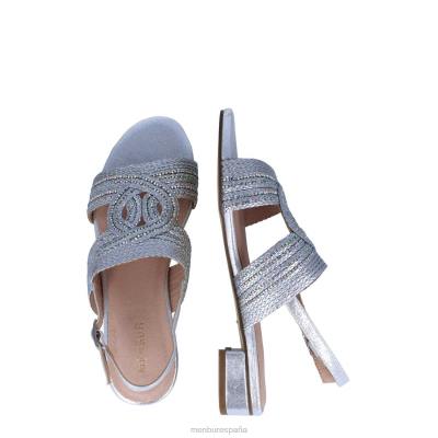 Menbur mujer basiliano 204L3437 zapato casual elegante plata