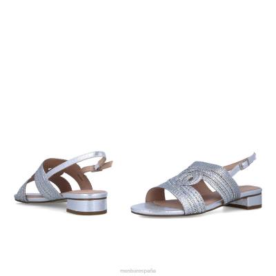 Menbur mujer basiliano 204L3437 zapato casual elegante plata