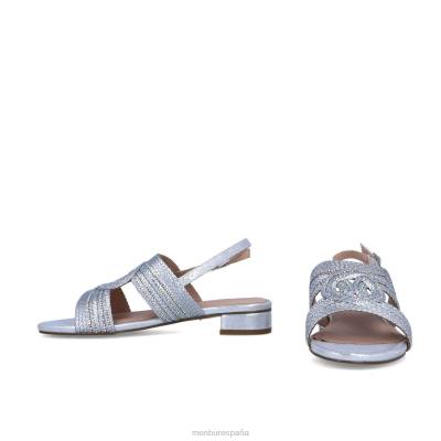 Menbur mujer basiliano 204L3437 zapato casual elegante plata