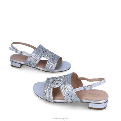 Menbur mujer basiliano 204L3437 zapato casual elegante plata