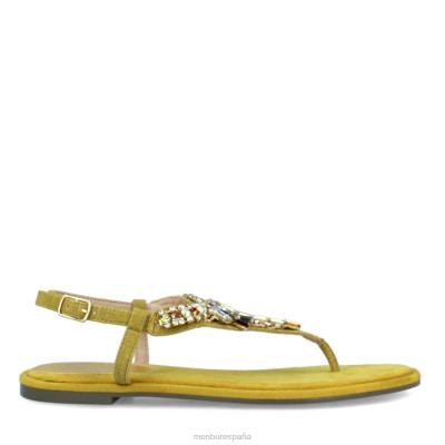 Menbur mujer bazzano 204L3524 zapato casual elegante amarillo