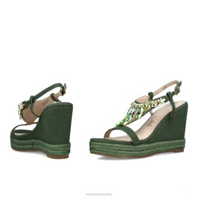 Menbur mujer belladama 204L3040 zapato casual elegante verde