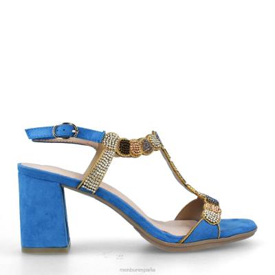 Menbur mujer bolano 204L3576 zapato casual elegante azul claro