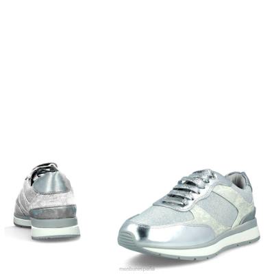 Menbur mujer bolotana 204L417 zapato casual elegante plata