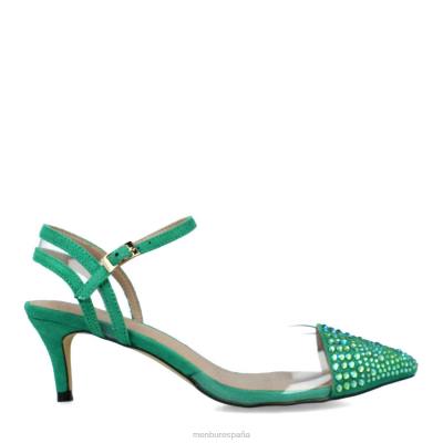 Menbur mujer braulines 204L232 zapato casual elegante verde