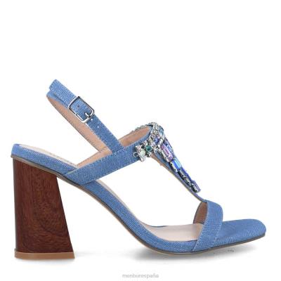 Menbur mujer bronce 204L246 zapato casual elegante azul claro