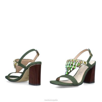 Menbur mujer bronce 204L3093 zapato casual elegante verde