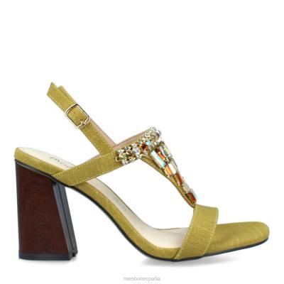 Menbur mujer bronce 204L3094 zapato casual elegante amarillo