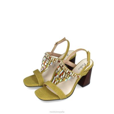 Menbur mujer bronce 204L3094 zapato casual elegante amarillo