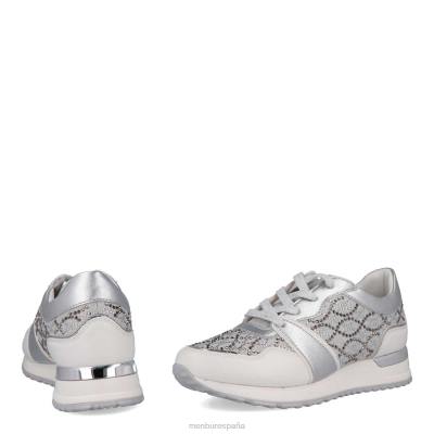 Menbur mujer cadarese 204L538 zapato casual elegante plata