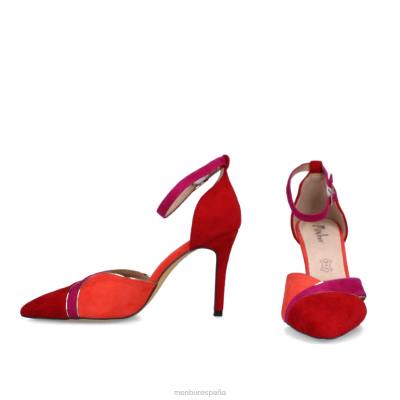 Menbur mujer calcinado 204L266 zapato casual elegante rojo