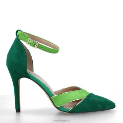 Menbur mujer calcinado 204L3132 zapato casual elegante verde