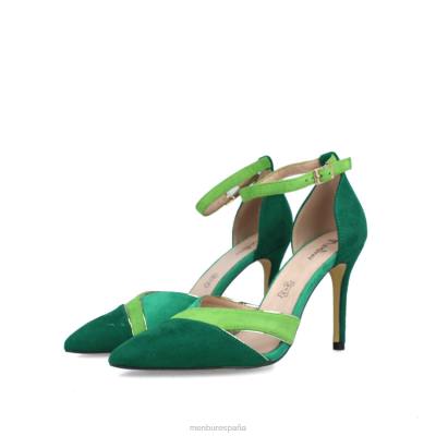 Menbur mujer calcinado 204L3132 zapato casual elegante verde