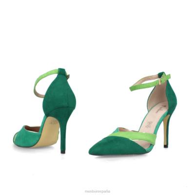 Menbur mujer calcinado 204L3132 zapato casual elegante verde