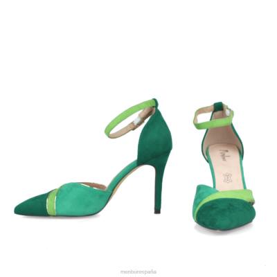 Menbur mujer calcinado 204L3132 zapato casual elegante verde