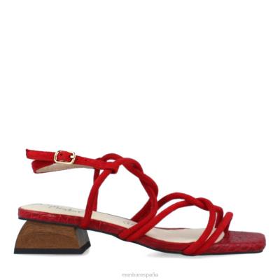 Menbur mujer capitoné 204L3547 zapato casual elegante rojo