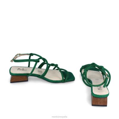 Menbur mujer capitoné 204L3548 zapato casual elegante verde