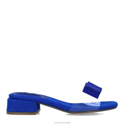 Menbur mujer dorado 204L2943 zapato casual elegante azul medio