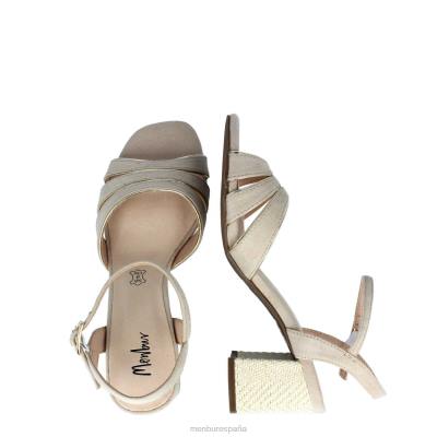 Menbur mujer ligadura 204L264 zapato casual elegante beige