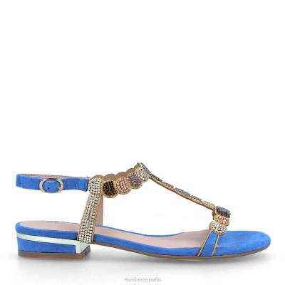 Menbur mujer piedra domba 204L366 zapato casual elegante azul claro