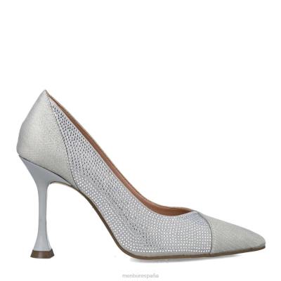 Menbur mujer sagitario 204L553 zapato casual elegante plata