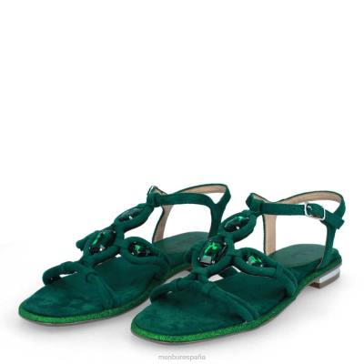 Menbur mujer tabi 204L3168 zapato casual elegante verde