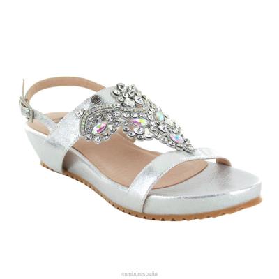 Menbur mujer vellano 204L3228 zapato casual elegante plata