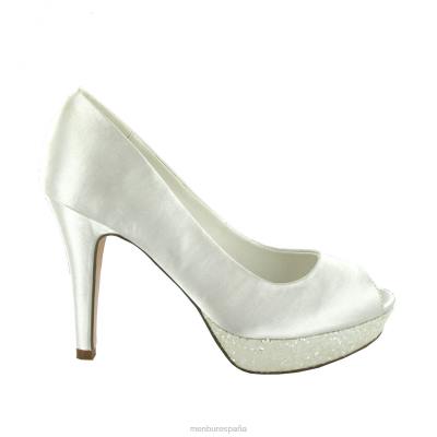 Menbur mujer aitana 204L2283 zapato de novia blanco