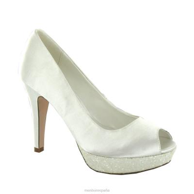 Menbur mujer aitana 204L2283 zapato de novia blanco