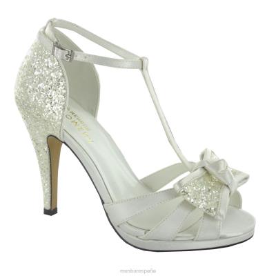 Menbur mujer arena 204L2375 zapato de novia blanco