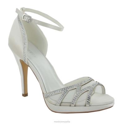 Menbur mujer blanca 204L2403 zapato de novia blanco