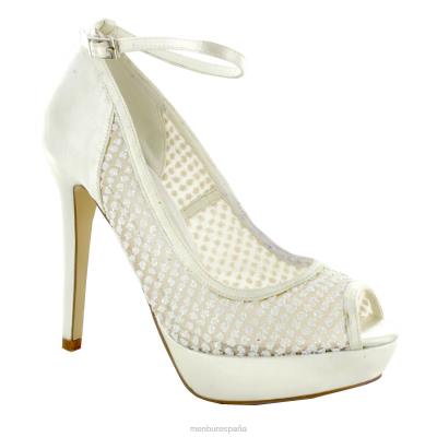 Menbur mujer candelaria 204L2398 zapato de novia blanco