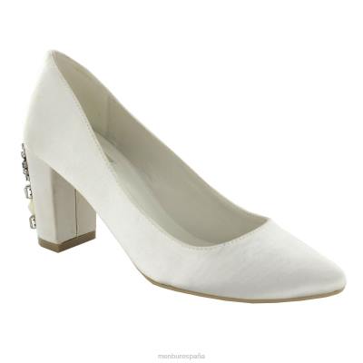 Menbur mujer cilios 204L2257 zapato de novia blanco