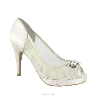 Menbur mujer corintia 204L2340 zapato de novia blanco