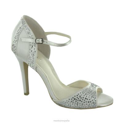 Menbur mujer cristales 204L2434 zapato de novia blanco