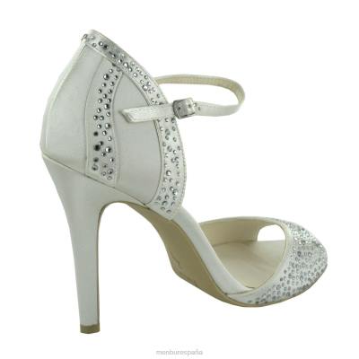 Menbur mujer cristales 204L2434 zapato de novia blanco