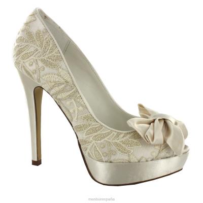 Menbur mujer flora 204L2444 zapato de novia blanco