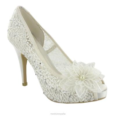 Menbur mujer genoveva 204L2351 zapato de novia blanco