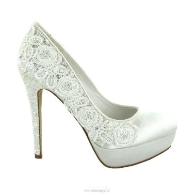 Menbur mujer martina 204L2436 zapato de novia blanco