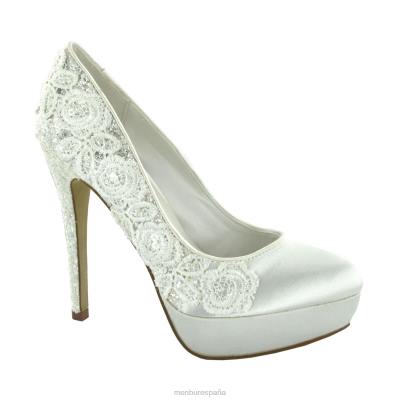 Menbur mujer martina 204L2436 zapato de novia blanco