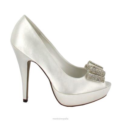 Menbur mujer montse 204L2327 zapato de novia blanco