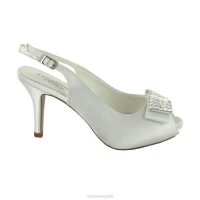 Menbur mujer noelia 204L2295 zapato de novia blanco